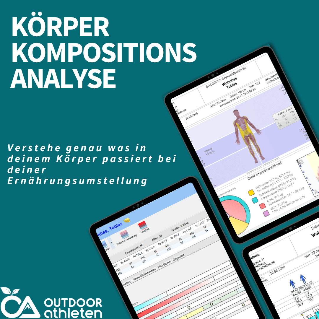 Körperkompositionsanalyse – Auswertung auf dem Tablet